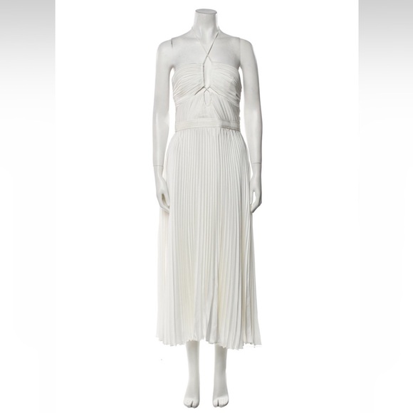 Jonathan Simkhai Halterneck Long Dress in White - Size 12 - Picture 5 of 6